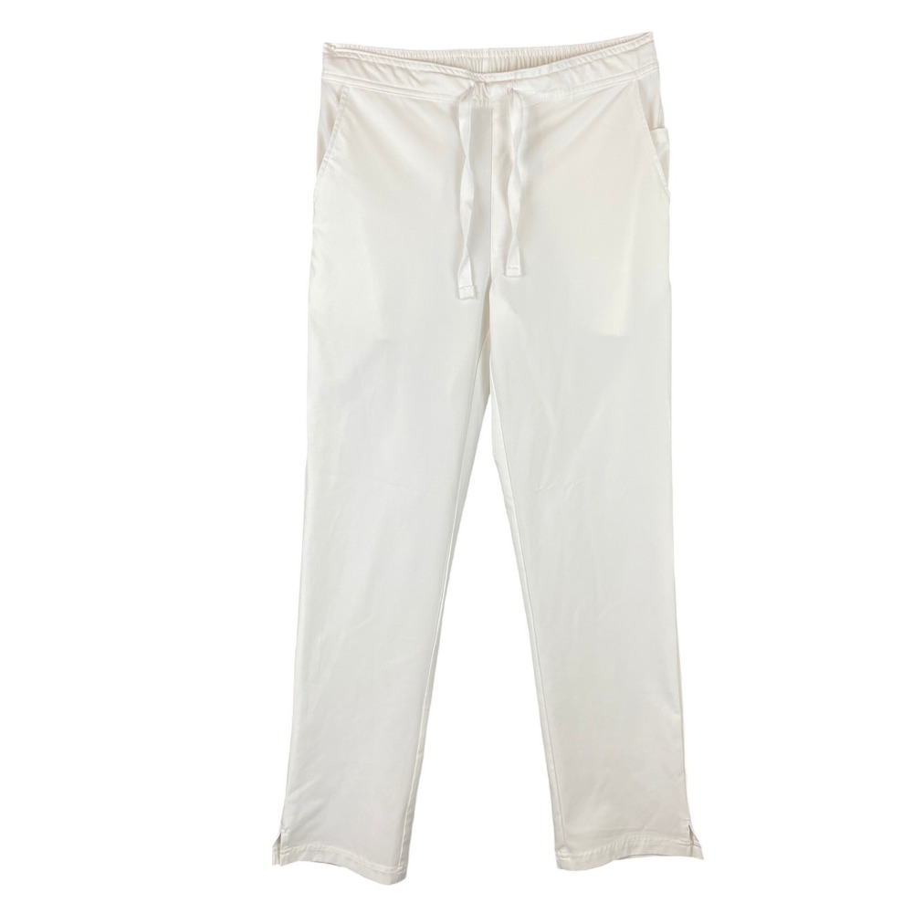 Adar Addition Collection White Scrub Pants A5100 Drawstring Elastic Waist‎ Small